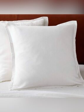 CB2 Linen White Euro Sham 26”x26” Made In Portugal